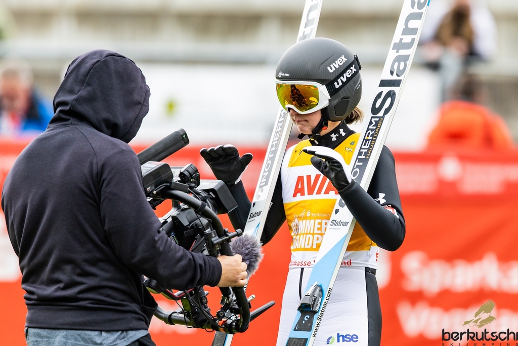 23.10.2026, Vogtland Arena, Klingenthal, GER, FIS Weltcup Ski Sprung, Sommer Grand Prix, Klingenthal, Damen, Einzelbewerb, Qualifikation, im Bild Ema Klinec (SLO) // Ema Klinec (SLO) during the qualification for the women individual competition of Ski Jumping Summer Grand Prix of the FIS Ski Jumping World Cup in Klingenthal, Germany on 2026/10/23. EXPA Pictures © 2026, PhotoCredit: EXPA/ Tadeusz Mieczynski