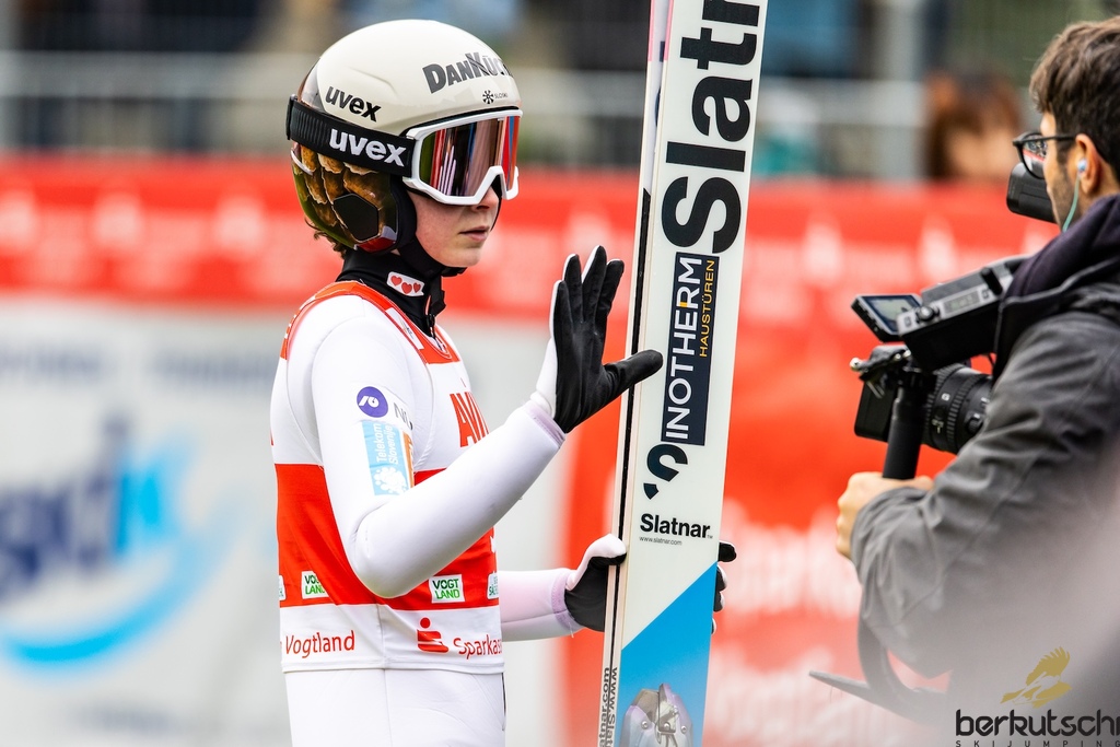 23.10.2026, Vogtland Arena, Klingenthal, GER, FIS Weltcup Ski Sprung, Sommer Grand Prix, Klingenthal, Damen, Einzelbewerb, Qualifikation, im Bild Nika Prevc (SLO) // Nika Prevc (SLO) during the qualification for the women individual competition of Ski Jumping Summer Grand Prix of the FIS Ski Jumping World Cup in Klingenthal, Germany on 2026/10/23. EXPA Pictures © 2026, PhotoCredit: EXPA/ Tadeusz Mieczynski