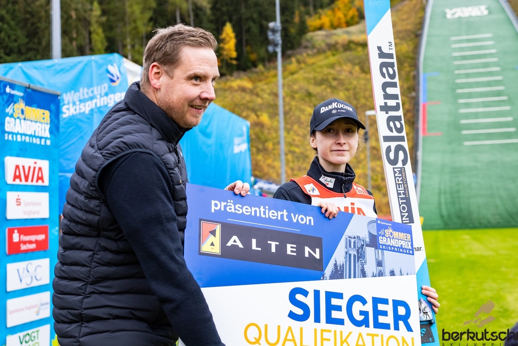 23.10.2026, Vogtland Arena, Klingenthal, GER, FIS Weltcup Ski Sprung, Sommer Grand Prix, Klingenthal, Damen, Einzelbewerb, Qualifikation, im Bild Nika Prevc (SLO) // Nika Prevc (SLO) during the qualification for the women individual competition of Ski Jumping Summer Grand Prix of the FIS Ski Jumping World Cup in Klingenthal, Germany on 2026/10/23. EXPA Pictures © 2026, PhotoCredit: EXPA/ Tadeusz Mieczynski