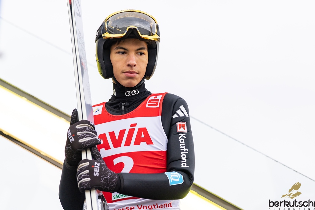 23.10.2026, Vogtland Arena, Klingenthal, GER, FIS Weltcup Ski Sprung, Sommer Grand Prix, Klingenthal, Herren, Einzelbewerb, Qualifikation, im Bild Max Unglaube (GER) // Max Unglaube (GER) during the qualification for the men individual competition of Ski Jumping Summer Grand Prix of the FIS Ski Jumping World Cup in Klingenthal, Germany on 2026/10/23. EXPA Pictures © 2026, PhotoCredit: EXPA/ Tadeusz Mieczynski