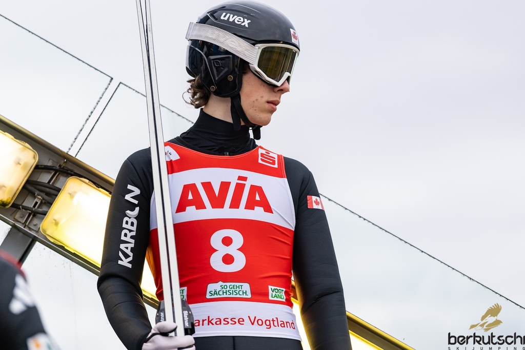 23.10.2026, Vogtland Arena, Klingenthal, GER, FIS Weltcup Ski Sprung, Sommer Grand Prix, Klingenthal, Herren, Einzelbewerb, Qualifikation, im Bild Tarik Vanwieren (CAN) // Tarik Vanwieren (CAN) during the qualification for the men individual competition of Ski Jumping Summer Grand Prix of the FIS Ski Jumping World Cup in Klingenthal, Germany on 2026/10/23. EXPA Pictures © 2026, PhotoCredit: EXPA/ Tadeusz Mieczynski