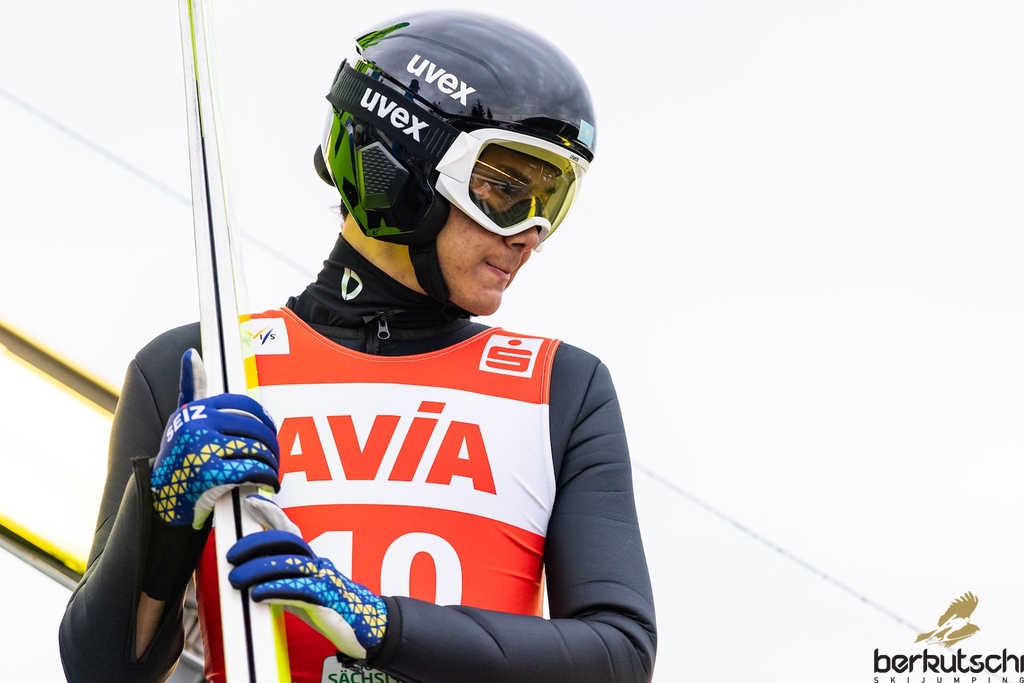 23.10.2026, Vogtland Arena, Klingenthal, GER, FIS Weltcup Ski Sprung, Sommer Grand Prix, Klingenthal, Herren, Einzelbewerb, Qualifikation, im Bild Nurshat Tursunzhanov (KAZ) // Nurshat Tursunzhanov (KAZ) during the qualification for the men individual competition of Ski Jumping Summer Grand Prix of the FIS Ski Jumping World Cup in Klingenthal, Germany on 2026/10/23. EXPA Pictures © 2026, PhotoCredit: EXPA/ Tadeusz Mieczynski