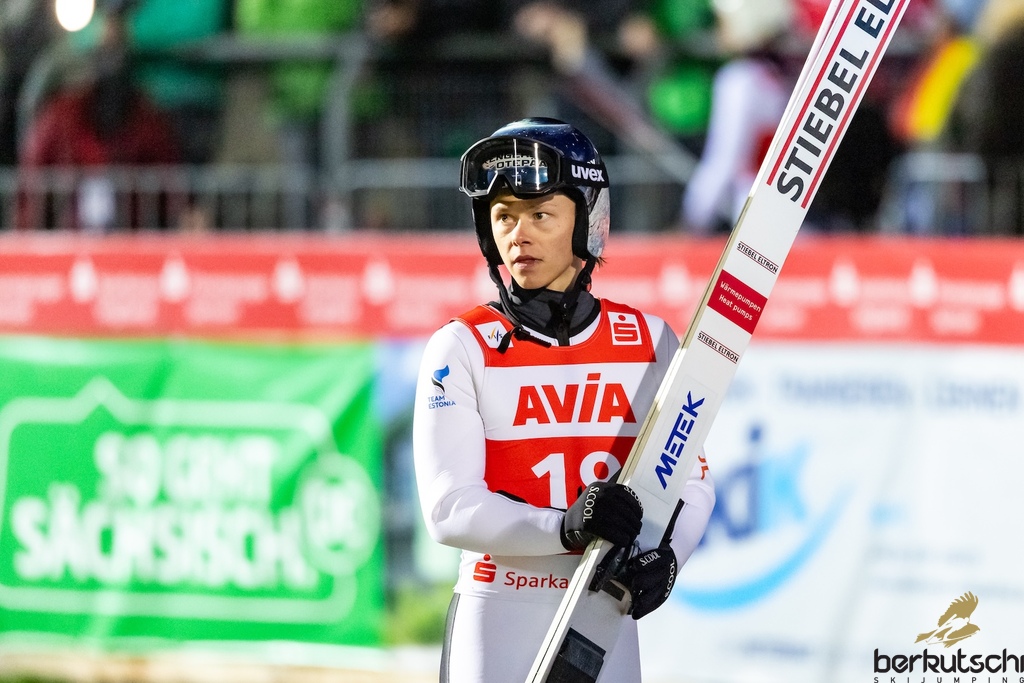 23.10.2026, Vogtland Arena, Klingenthal, GER, FIS Weltcup Ski Sprung, Sommer Grand Prix, Klingenthal, Herren, Einzelbewerb, Qualifikation, im Bild Artti Aigro (EST) // Artti Aigro (EST) during the qualification for the men individual competition of Ski Jumping Summer Grand Prix of the FIS Ski Jumping World Cup in Klingenthal, Germany on 2026/10/23. EXPA Pictures © 2026, PhotoCredit: EXPA/ Tadeusz Mieczynski