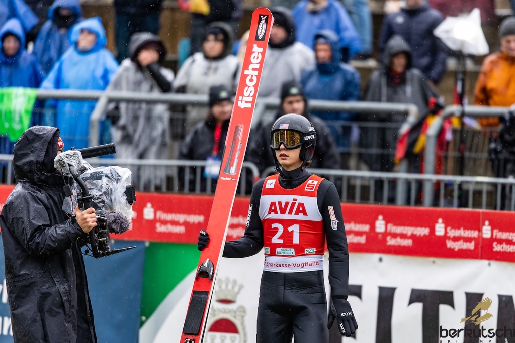 24.10.2026, Vogtland Arena, Klingenthal, GER, FIS Weltcup Ski Sprung, Sommer Grand Prix, Klingenthal, Herren, Einzelbewerb, im Bild Tate Frantz (USA) // Tate Frantz (USA) during the men individual competition of Ski Jumping Summer Grand Prix of the FIS Ski Jumping World Cup in Klingenthal, Germany on 2026/10/24. EXPA Pictures © 2026, PhotoCredit: EXPA/ Tadeusz Mieczynski