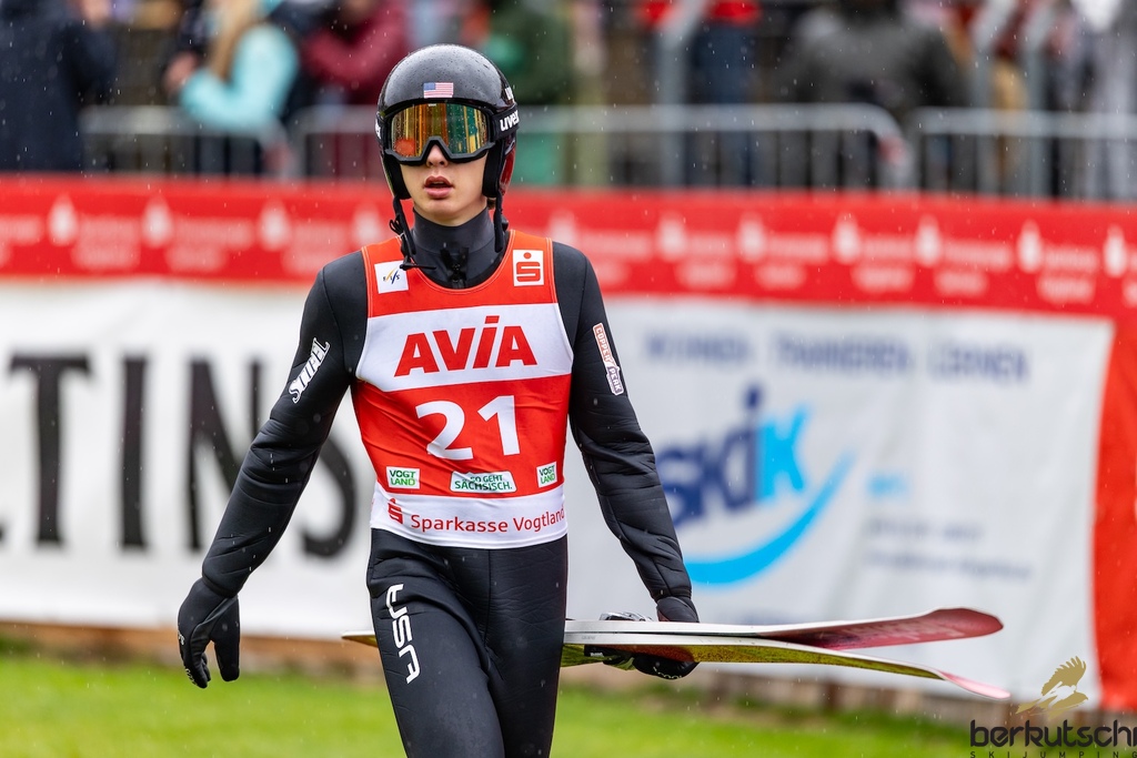 24.10.2026, Vogtland Arena, Klingenthal, GER, FIS Weltcup Ski Sprung, Sommer Grand Prix, Klingenthal, Herren, Einzelbewerb, im Bild Tate Frantz (USA) // Tate Frantz (USA) during the men individual competition of Ski Jumping Summer Grand Prix of the FIS Ski Jumping World Cup in Klingenthal, Germany on 2026/10/24. EXPA Pictures © 2026, PhotoCredit: EXPA/ Tadeusz Mieczynski