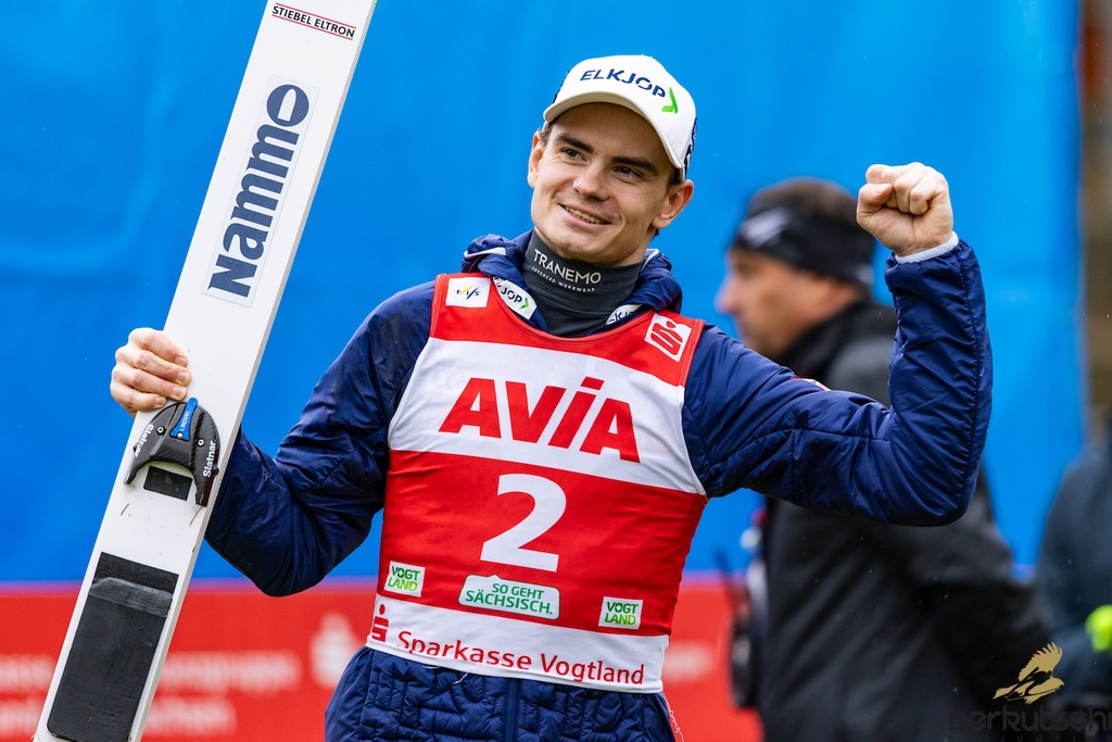 24.10.2026, Vogtland Arena, Klingenthal, GER, FIS Weltcup Ski Sprung, Sommer Grand Prix, Klingenthal, Herren, Einzelbewerb, im Bild Marius Lindvik (NOR) // Marius Lindvik (NOR) during the men individual competition of Ski Jumping Summer Grand Prix of the FIS Ski Jumping World Cup in Klingenthal, Germany on 2026/10/24. EXPA Pictures © 2026, PhotoCredit: EXPA/ Tadeusz Mieczynski