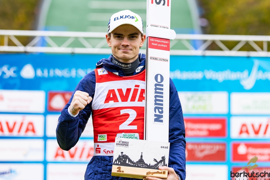 24.10.2026, Vogtland Arena, Klingenthal, GER, FIS Weltcup Ski Sprung, Sommer Grand Prix, Klingenthal, Herren, Einzelbewerb, im Bild Marius Lindvik (NOR) // Marius Lindvik (NOR) during the men individual competition of Ski Jumping Summer Grand Prix of the FIS Ski Jumping World Cup in Klingenthal, Germany on 2026/10/24. EXPA Pictures © 2026, PhotoCredit: EXPA/ Tadeusz Mieczynski