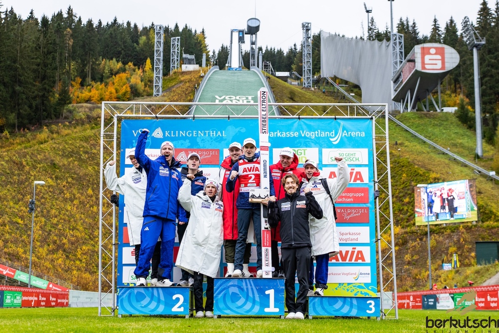 24.10.2026, Vogtland Arena, Klingenthal, GER, FIS Weltcup Ski Sprung, Sommer Grand Prix, Klingenthal, Herren, Einzelbewerb, im Bild Marius Lindvik (NOR) // Marius Lindvik (NOR) during the men individual competition of Ski Jumping Summer Grand Prix of the FIS Ski Jumping World Cup in Klingenthal, Germany on 2026/10/24. EXPA Pictures © 2026, PhotoCredit: EXPA/ Tadeusz Mieczynski