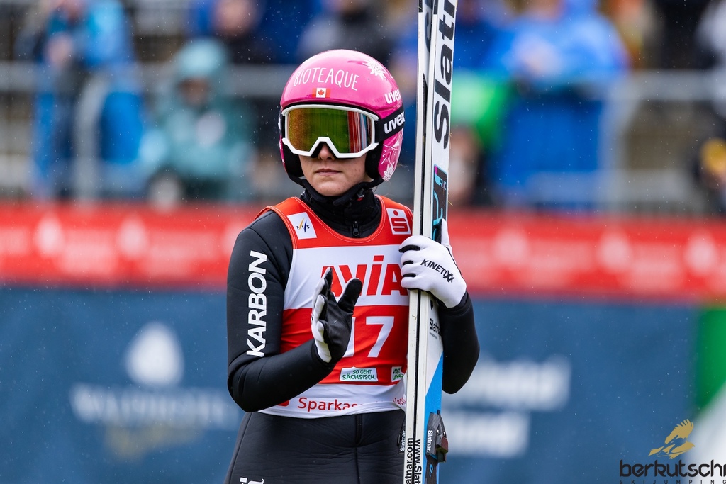 24.10.2026, Vogtland Arena, Klingenthal, GER, FIS Weltcup Ski Sprung, Sommer Grand Prix, Klingenthal, Damen, Einzelbewerb, im Bild Abigail Strate (CAN) // Abigail Strate (CAN) during the women individual competition of Ski Jumping Summer Grand Prix of the FIS Ski Jumping World Cup in Klingenthal, Germany on 2026/10/24. EXPA Pictures © 2026, PhotoCredit: EXPA/ Tadeusz Mieczynski