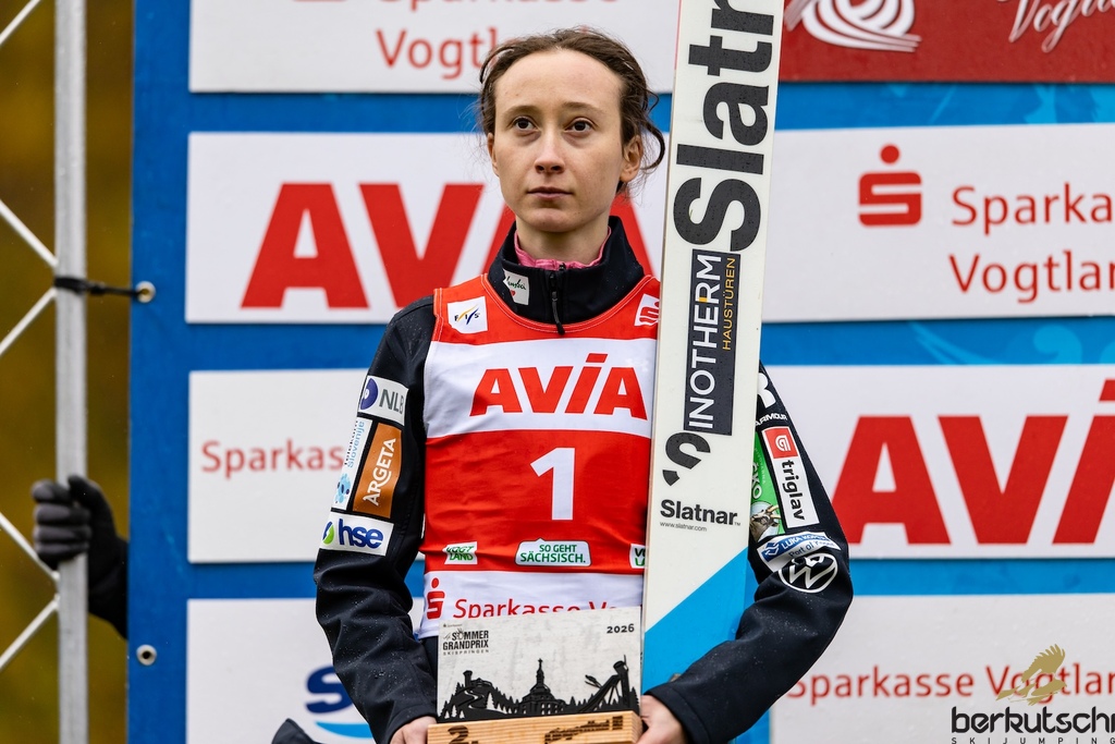 24.10.2026, Vogtland Arena, Klingenthal, GER, FIS Weltcup Ski Sprung, Sommer Grand Prix, Klingenthal, Damen, Einzelbewerb, im Bild Nika Prevc (SLO) // Nika Prevc (SLO) during the women individual competition of Ski Jumping Summer Grand Prix of the FIS Ski Jumping World Cup in Klingenthal, Germany on 2026/10/24. EXPA Pictures © 2026, PhotoCredit: EXPA/ Tadeusz Mieczynski