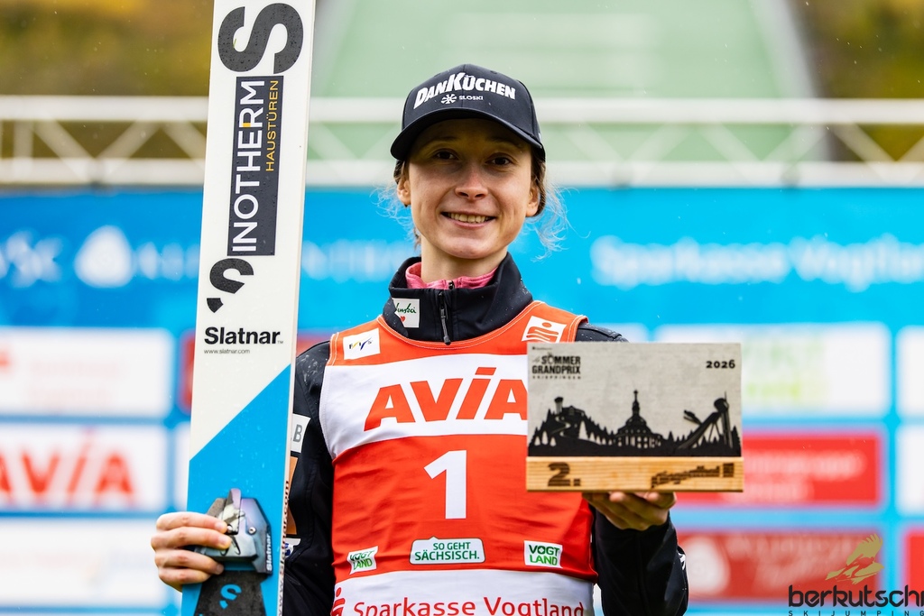 24.10.2026, Vogtland Arena, Klingenthal, GER, FIS Weltcup Ski Sprung, Sommer Grand Prix, Klingenthal, Damen, Einzelbewerb, im Bild Nika Prevc (SLO) // Nika Prevc (SLO) during the women individual competition of Ski Jumping Summer Grand Prix of the FIS Ski Jumping World Cup in Klingenthal, Germany on 2026/10/24. EXPA Pictures © 2026, PhotoCredit: EXPA/ Tadeusz Mieczynski