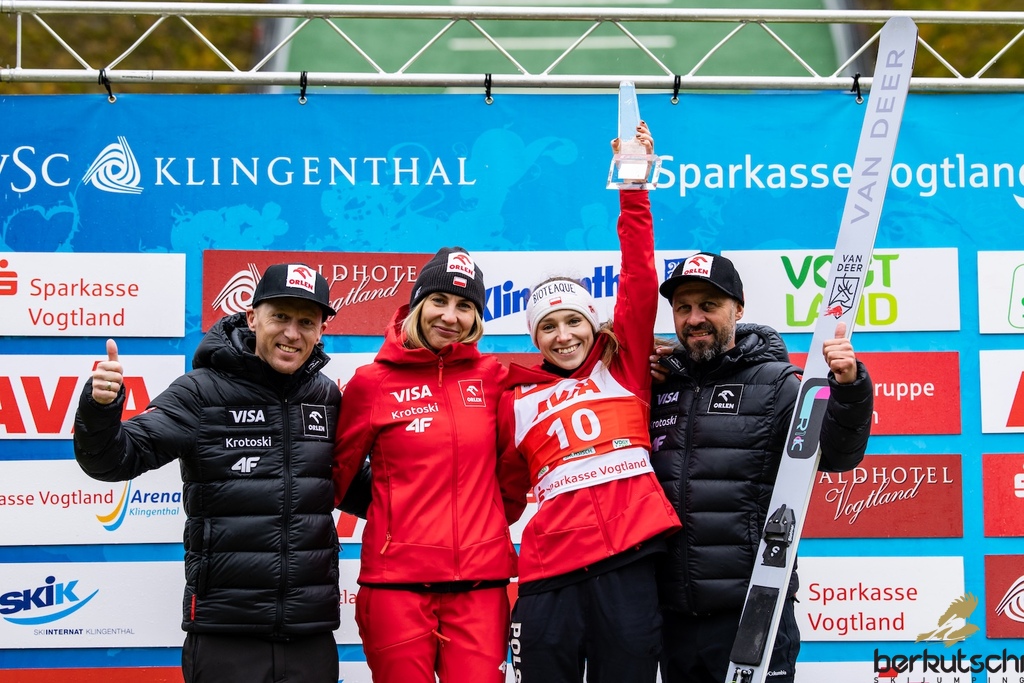 24.10.2026, Vogtland Arena, Klingenthal, GER, FIS Weltcup Ski Sprung, Sommer Grand Prix, Klingenthal, Damen, Einzelbewerb, im Bild Anna Twardosz (POL) // Anna Twardosz (POL) during the women individual competition of Ski Jumping Summer Grand Prix of the FIS Ski Jumping World Cup in Klingenthal, Germany on 2026/10/24. EXPA Pictures © 2026, PhotoCredit: EXPA/ Tadeusz Mieczynski