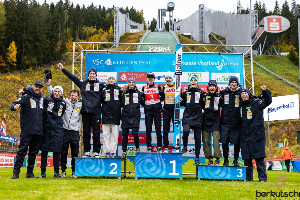 24.10.2026, Vogtland Arena, Klingenthal, GER, FIS Weltcup Ski Sprung, Sommer Grand Prix, Klingenthal, Damen, Einzelbewerb, im Bild Ema Klinec (SLO) // Ema Klinec (SLO) during the women individual competition of Ski Jumping Summer Grand Prix of the FIS Ski Jumping World Cup in Klingenthal, Germany on 2026/10/24. EXPA Pictures © 2026, PhotoCredit: EXPA/ Tadeusz Mieczynski