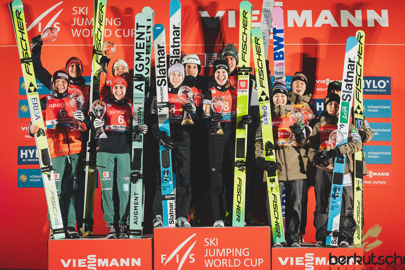 悪天候のヴィリンゲン混合団体戦 - スロベニアがＶ、日本3位