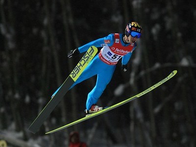 Jacobsen springt in einsamen Weiten