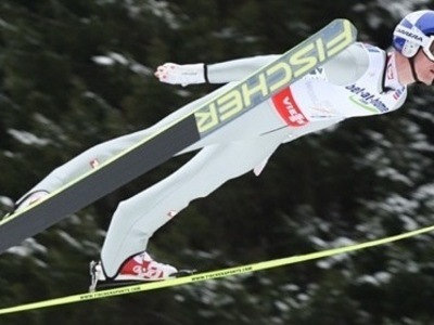 Erstes Training auf der Großschanze