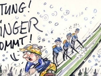 Cartoon zum Weltcup-Auftakt
