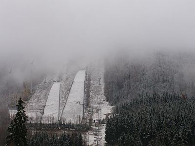 První sníh zasypal Harrachov