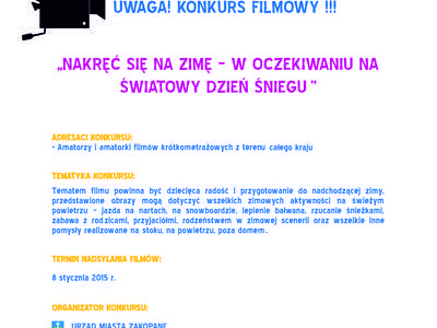Zaprszamy na World Snow Day do Zakopanego