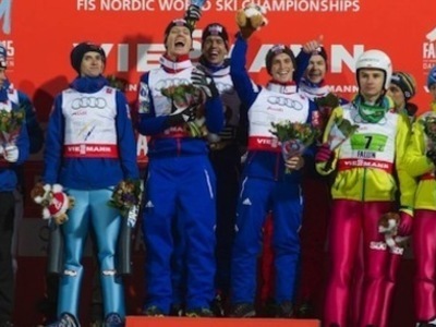 世界選手権ラージヒル団体戦 ノルウェーが快勝