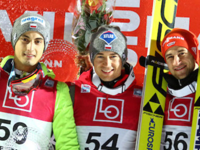 W杯男子リレハンメル第2戦 ポーランドのシュトッホ＆コットが1位・2位