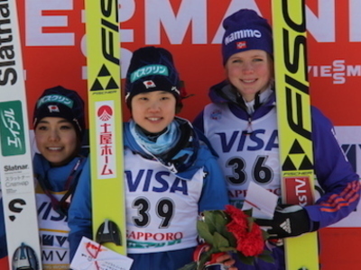 W杯女子札幌第1戦 伊藤有希がW杯初優勝