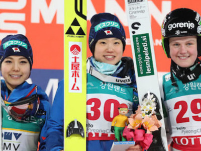W杯女子平昌第1戦 伊藤が優勝、高梨の総合優勝確定