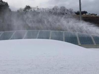 平昌五輪、雪の準備開始