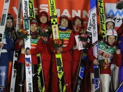 W杯女子蔵王大会 団体戦で日本が優勝！