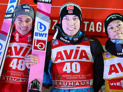 W杯男子ニジニ・タギル第1戦 フォアファング（Nor）が優勝、小林陵侑3位