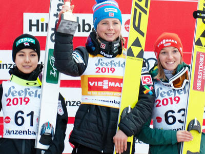 W杯女子ヒンツェンバッハ第2戦 ルンビュ5連勝、高梨2位