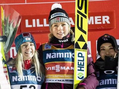 W杯女子リレハンメル第2戦 ルンビュが連勝