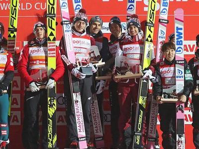 W杯男子クリンゲンタール団体戦 ポーランドV、日本3位