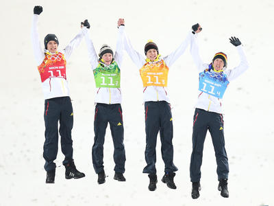17.2.2014: Gold für die deutschen Skispringer in Sochi