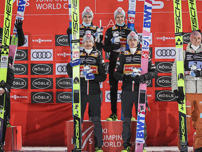 W杯男子ラハティ団体戦 ノルウェーV、日本5位