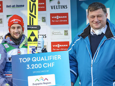 W杯男子ガルミッシュ アイゼンビッヒラーが予選1位、陵侑2位