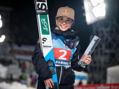 Takanashi gewinnt in Ljubno - Kramer holt Gesamtsieg