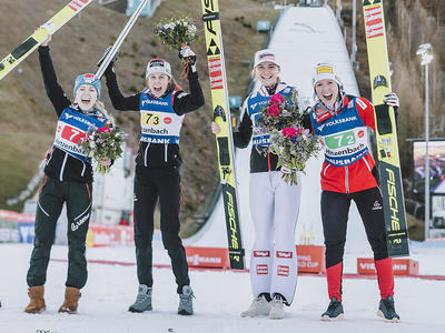 W杯女子ヒンツェンバッハ団体戦 オーストリアが優勝、日本4位