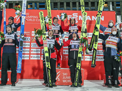 W杯男子ラハティ団体戦 オーストリアが優勝、日本5位