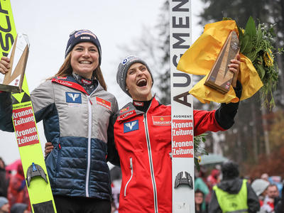 Silje Opseth feiert Sieg in Wisla