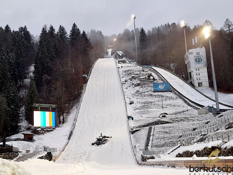 Die Schanze in Bischofshofen am Freitag