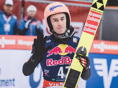 Skiflug-WM am Kulm: Timi Zajc führt zur Halbzeit