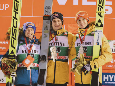 Andi Wellinger gewinnt Ruka nach einem Durchgang