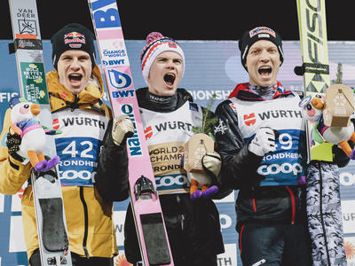 WM Trondheim: Lindvik gewinnt vor Wellinger und Hörl