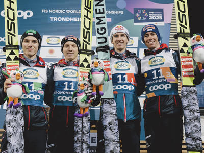 Slowenische Skispringer holen Team-Gold